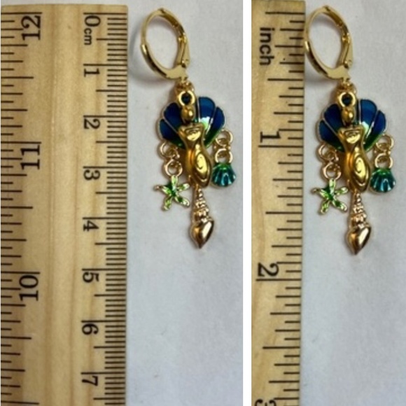 “Birth of Venus" Aphrodite Greek Mythology Goddess Handmade Earrings Seashell - Picture 12 of 14